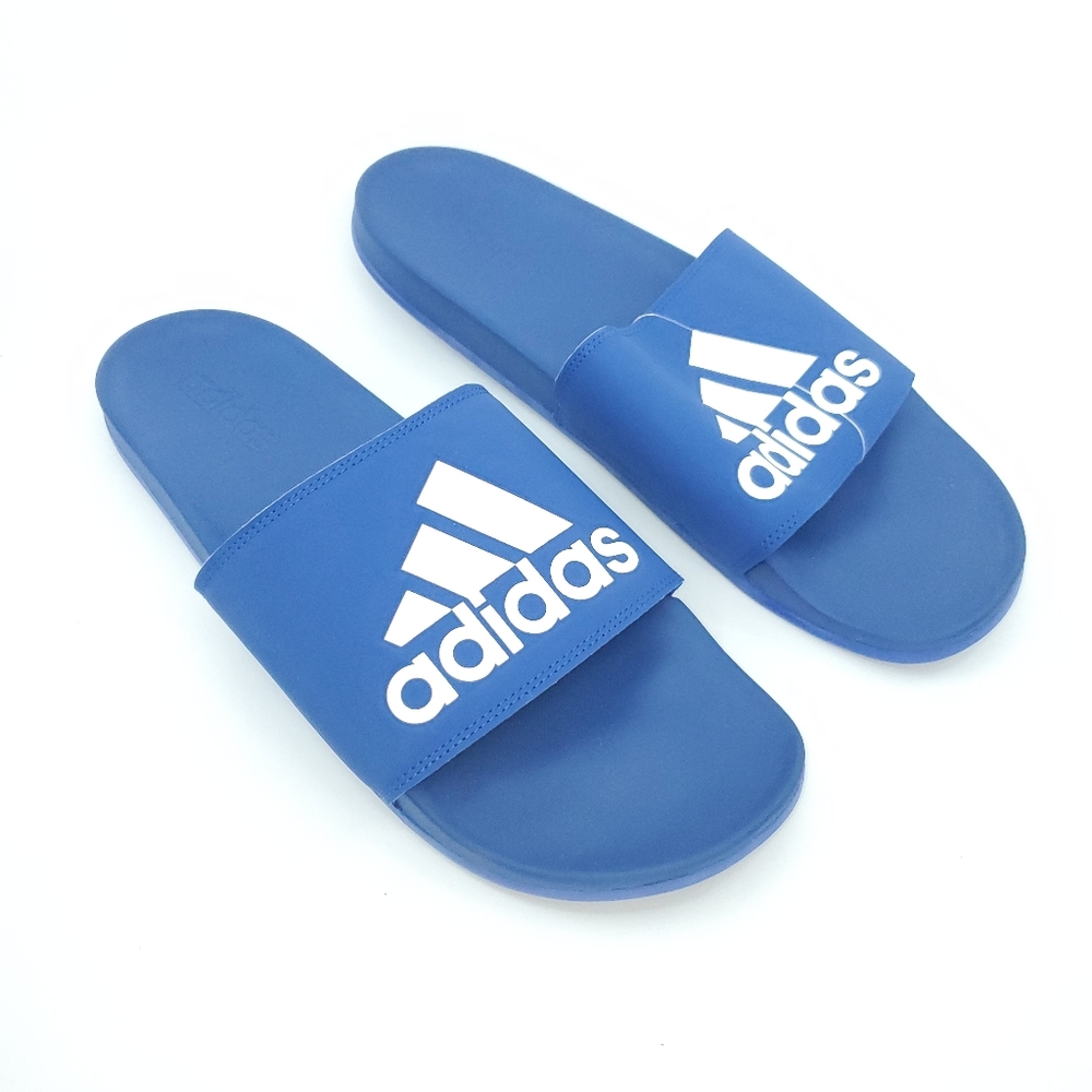 Adidas mens Adilette Comfort Sandals Slip on blue - Picture 6 of 6